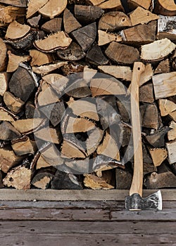 Axe and firewood