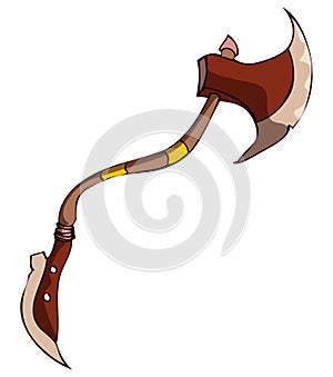 Axe and Knife Medieval Fantasy Weapon.