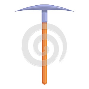 Axe pick icon cartoon vector. Man equipment