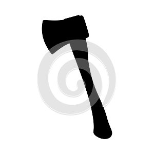 Axe Silhouette Icon Black Vector for Tools, Construction, Camping, and Logo Design.