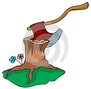 Axe in a Stump.