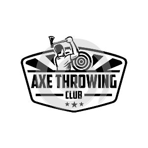 Axe throwing club logo template