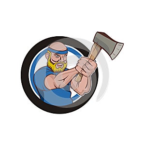 Axe throwing logo vector