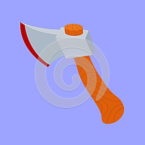 Axe tool icon vector. Sharp Axe wood cutter icon vector. Sharp Axe illustration