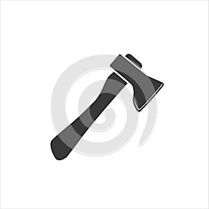 Axe vector icon on white in modern flat style