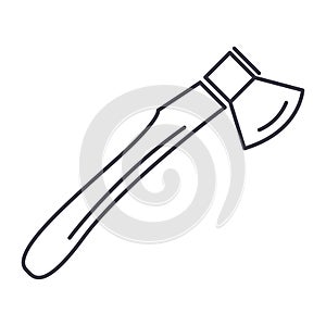 Axe vector line icon, sign, illustration on background, editable strokes