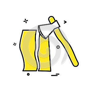 axe wood cutter icon vector