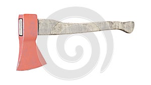 Axe in a wooden stump - log isolated 3d render