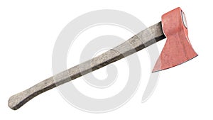 Axe in a wooden stump - log isolated 3d render