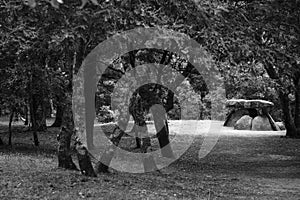 Axeitos dolmen, a prehistoric megalithic construction photo