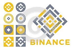 Binance vector logo text icon author's development