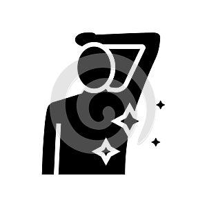 axilla shaved glyph icon vector illustration photo