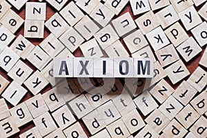 Axiom word concept on cubes