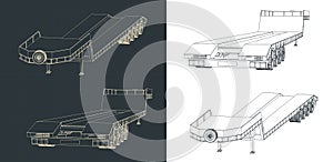 4 axle lowbed trailer