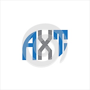 AXT letter logo design on white background.AXT creative initials letter logo concept.AXT letter design