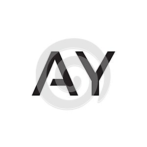 Ay initial letter vector logo icon