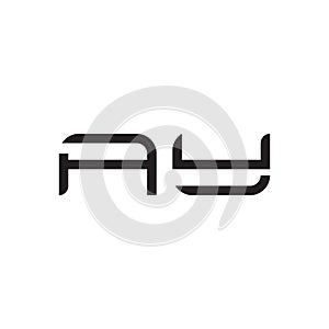 Ay initial letter vector logo icon
