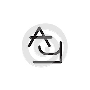 Ay initial letter vector logo icon