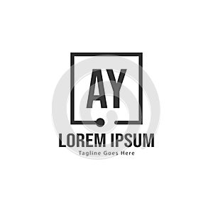 AY Letter Logo Design. Creative Modern AY Letters Icon Illustration