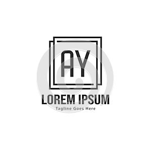 AY Letter Logo Design. Creative Modern AY Letters Icon Illustration