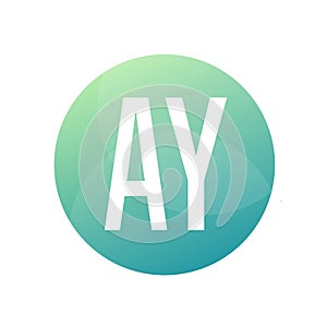 AY Letter Logo Design With Simple style