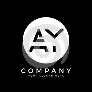 AY Logo Design Business Typography Vector Template. Creative Linked Letter AY Logo Template. AY Font Type Logo