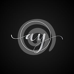 AY Modern Unique initial letter elegant Logo template vector creative