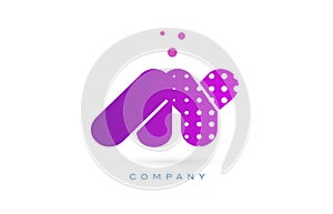 ay a y pink dots letter logo alphabet icon