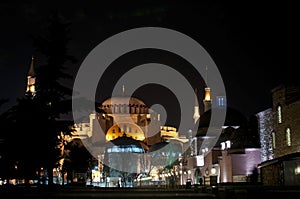 Aya Sofya at night, Istanbul photo