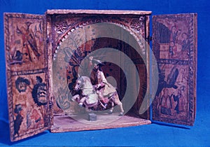 Ayacucho, Peru - A traditional \'Retablo\', a typical historical 17 century Peruvian handicraft from the Ayacucho region photo