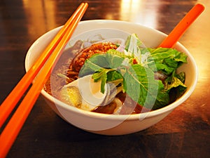 Ayam Laksa, The Melaka food at Jonker street, Malaysia