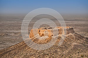 Abandoned ruins of Ayaz Kala #2 fort, Uzbekistan