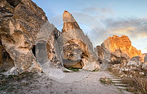 Ayazini cave church and National Park in Afyon, Turkey