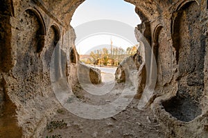 Ayazini cave church and National Park in Afyon, Turkey