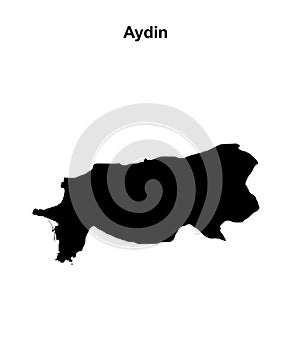 Aydin outline map