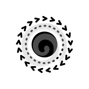 Black solid icon for Aye, forever and perpetually