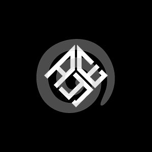 AYE letter logo design on black background. AYE creative initials letter logo concept. AYE letter design