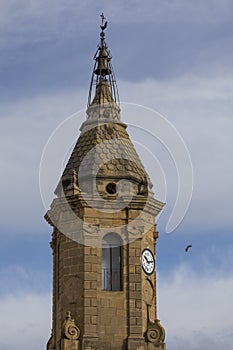 Ayerbe clock tower and bell tower, Huesca, Spain photo