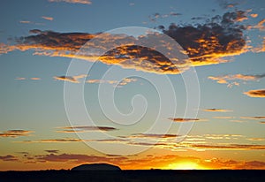 Ayers rock silhouette