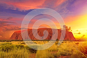 Ayers Rock sunset sky