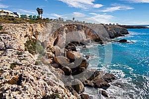 Ayia Napa Cyprus beach sea lagoon famous travel destination coast panorama