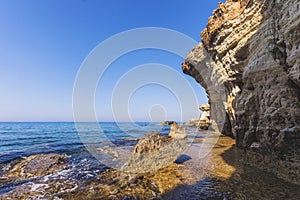 Ayia Napa, Cyprus. Sea caves of Cavo Greco Cape.