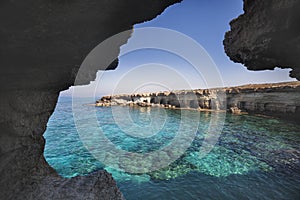 Ayia Napa, Cyprus. Sea caves of Cavo Greco Cape.