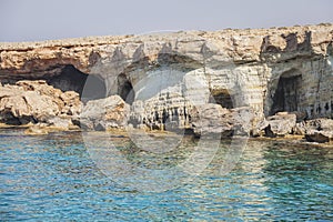 Ayia Napa, Cyprus. Sea caves of Cavo Greco Cape.