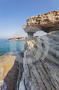 Ayia Napa, Cyprus. Sea caves of Cavo Greco Cape.