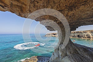 Ayia Napa, Cyprus. Sea caves of Cavo Greco Cape.