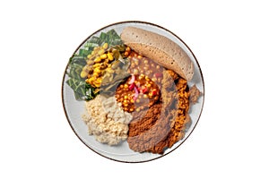 Ayib Ethiopian Cuisine. On A White Plate