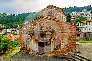 Ayioi anargyroi church in Kastoria, Greece photo