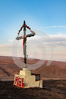 Aymara cross in the Atacama desert
