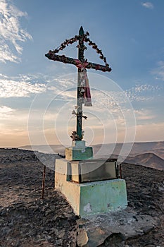 Aymara cross in the Atacama desert